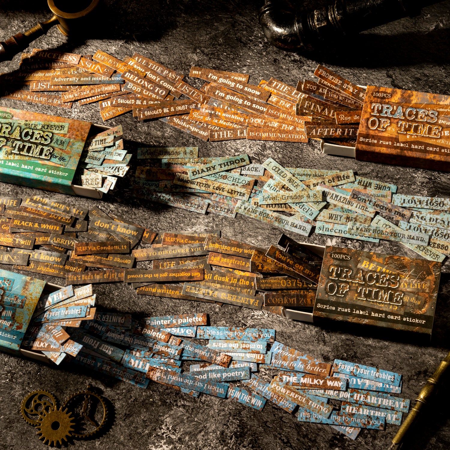 0528 English cardstock Sticker - 100Pcs each pack