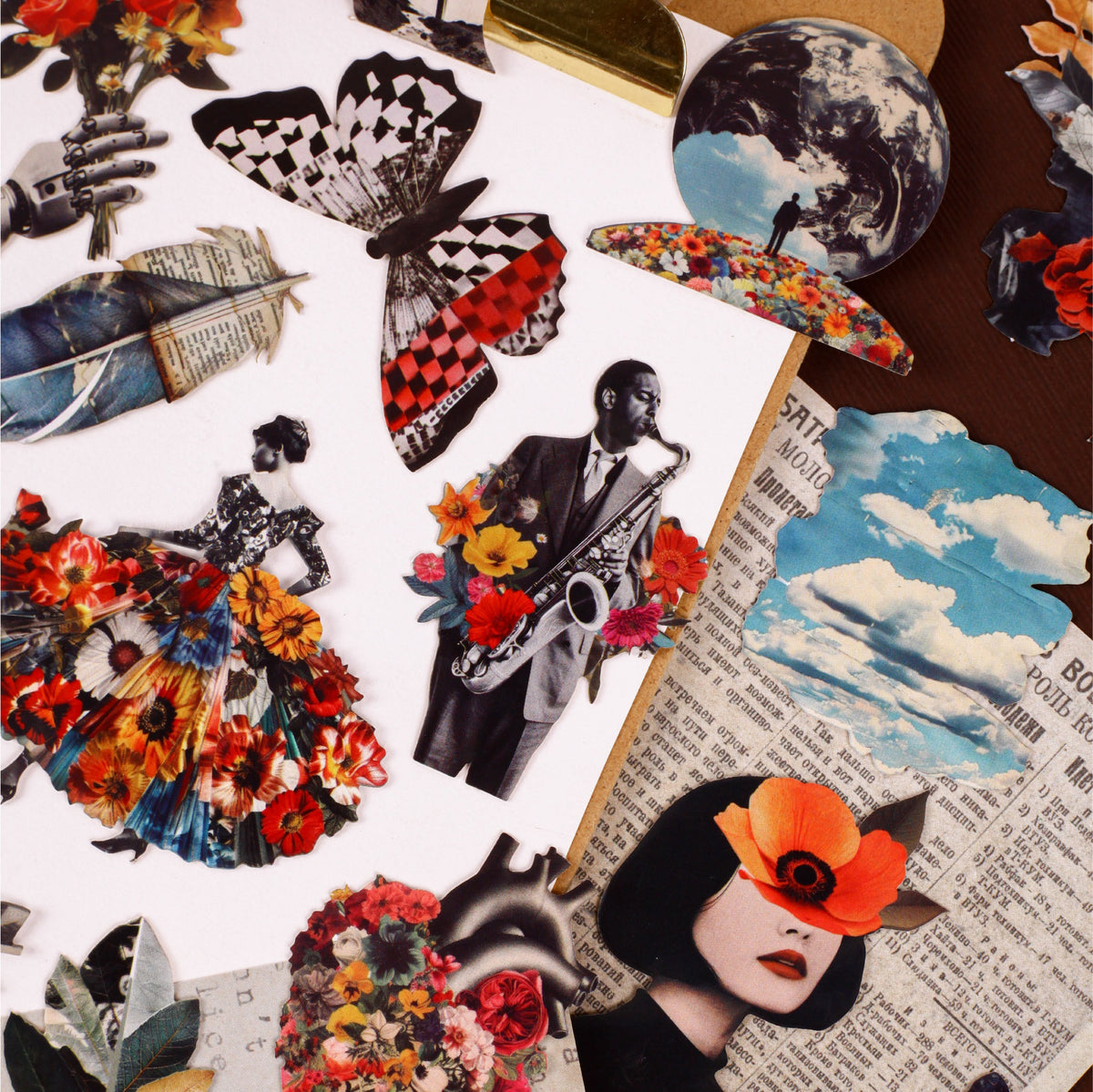Collage pieces