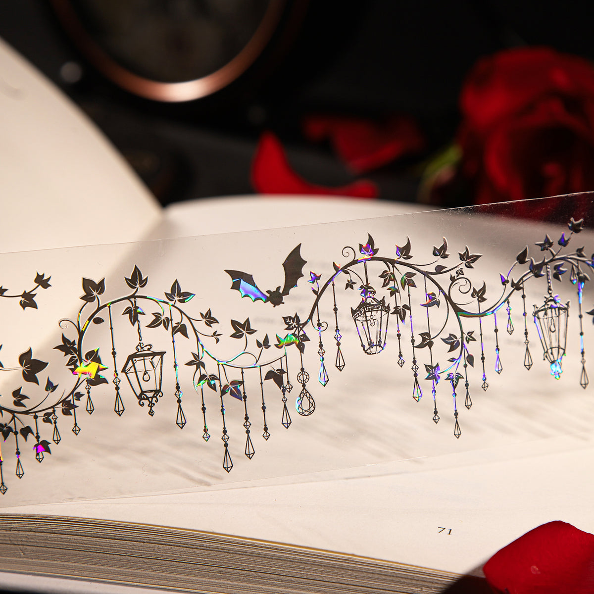 Tape on book