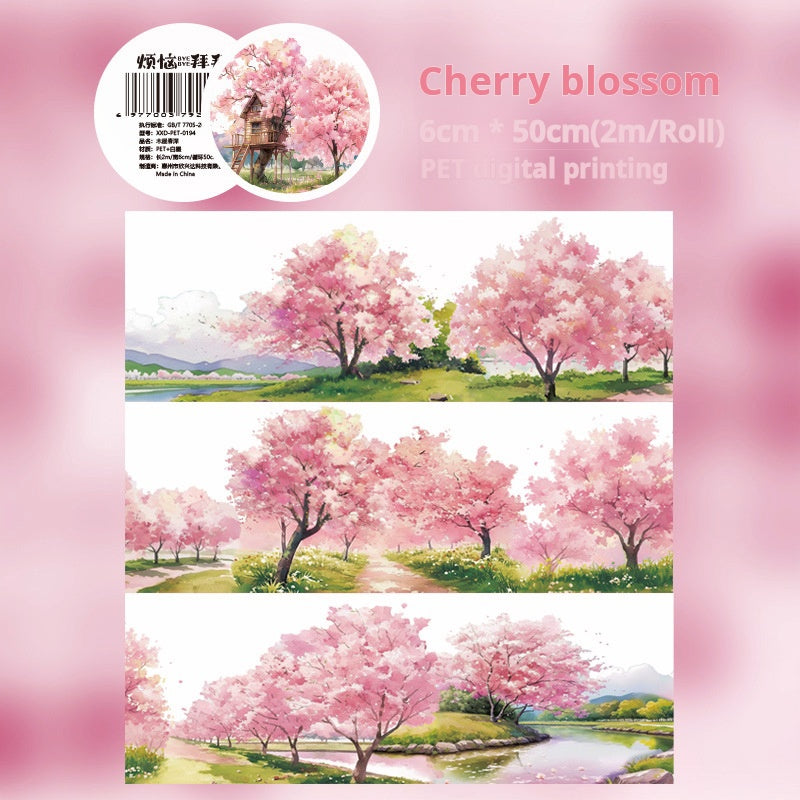0311 Cherry Blossom Season Series PET Tape -6cm*2m