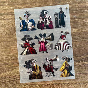 Full surreal film characters PET sticker sheet