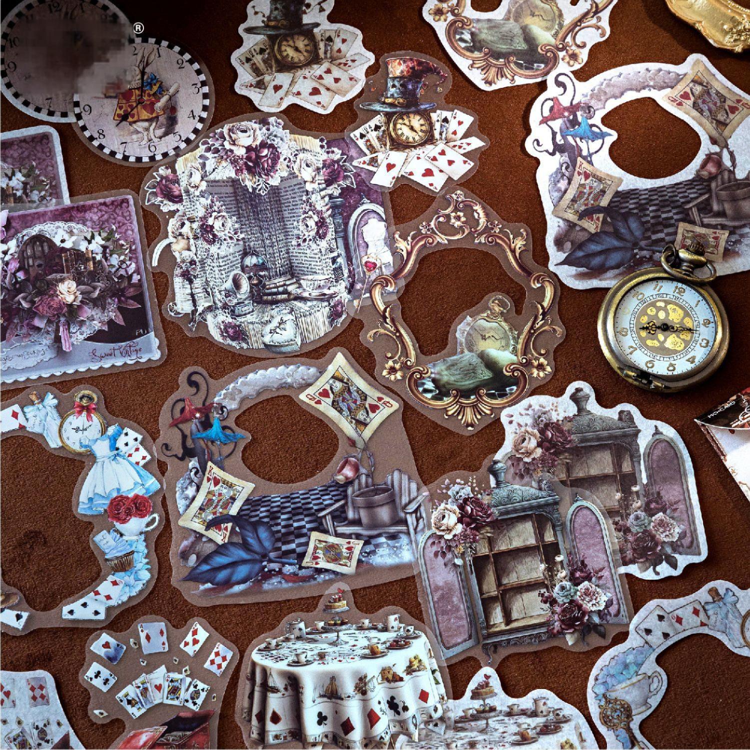 0531 Retro landscaping PET & Washi Sticker -20Pcs each pack