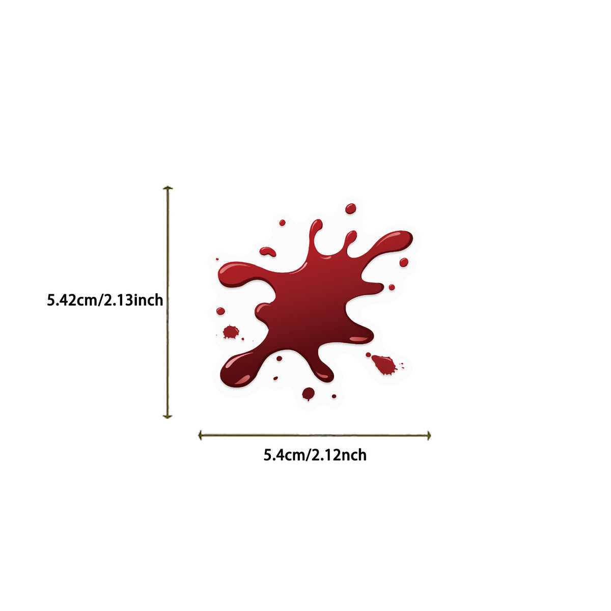 Colorful Paint Splash sticker size