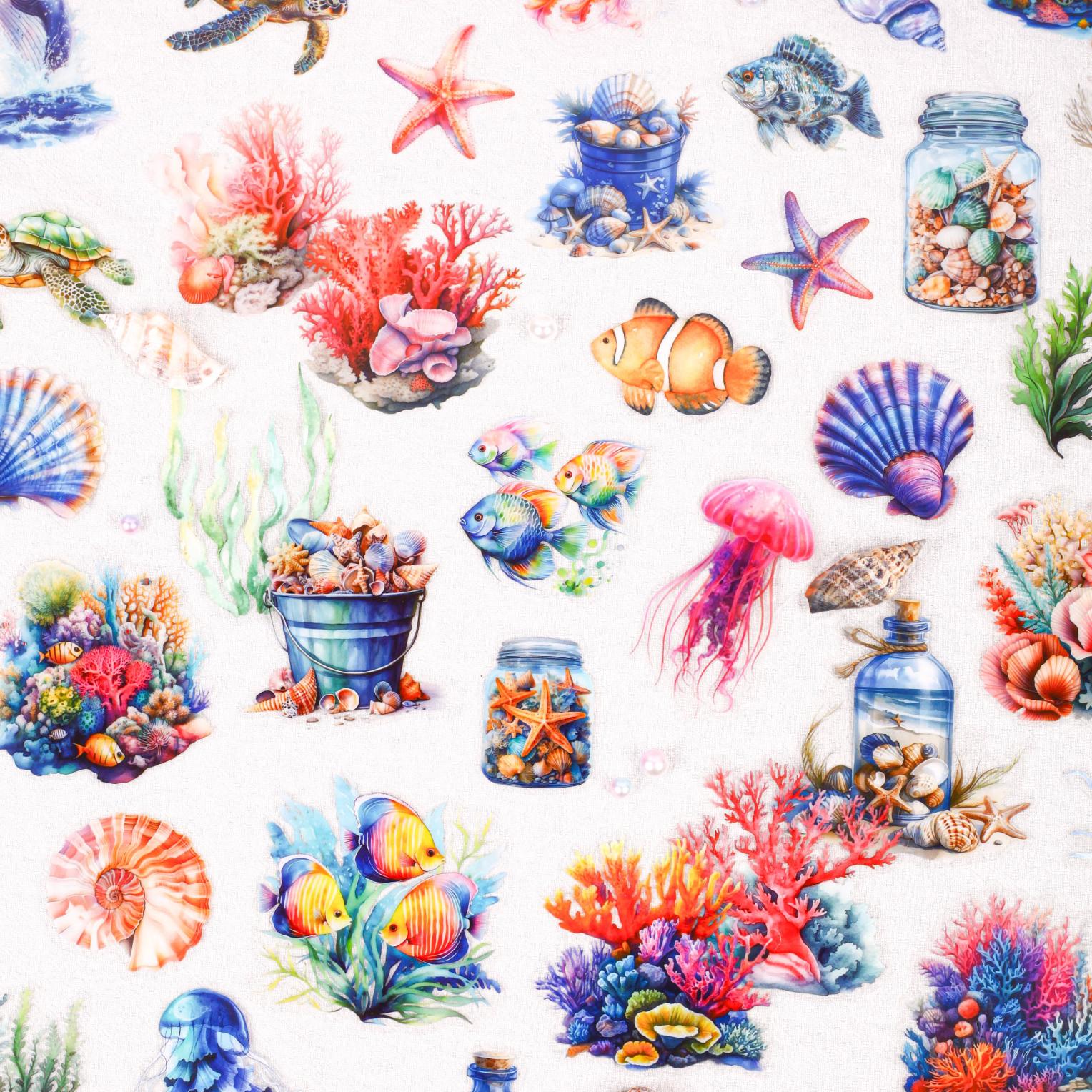 0808 Underwater world PET Sticker -15Pcs each pack
