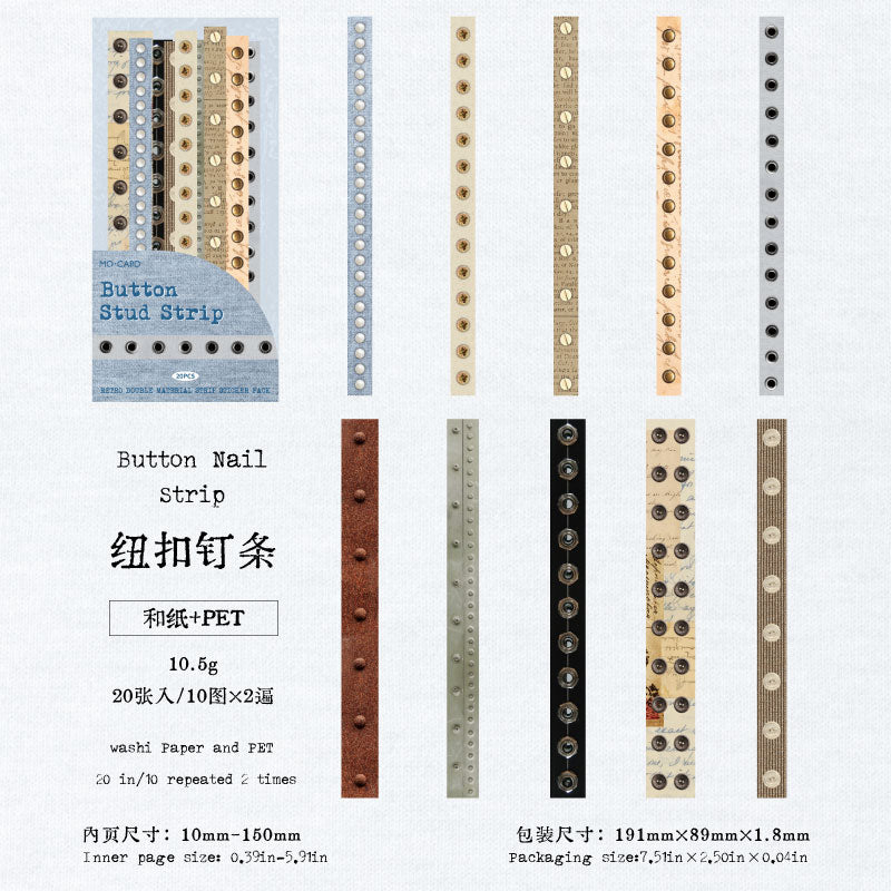 Time Trace Series Washi & PET Sticker -16Pcs each pack