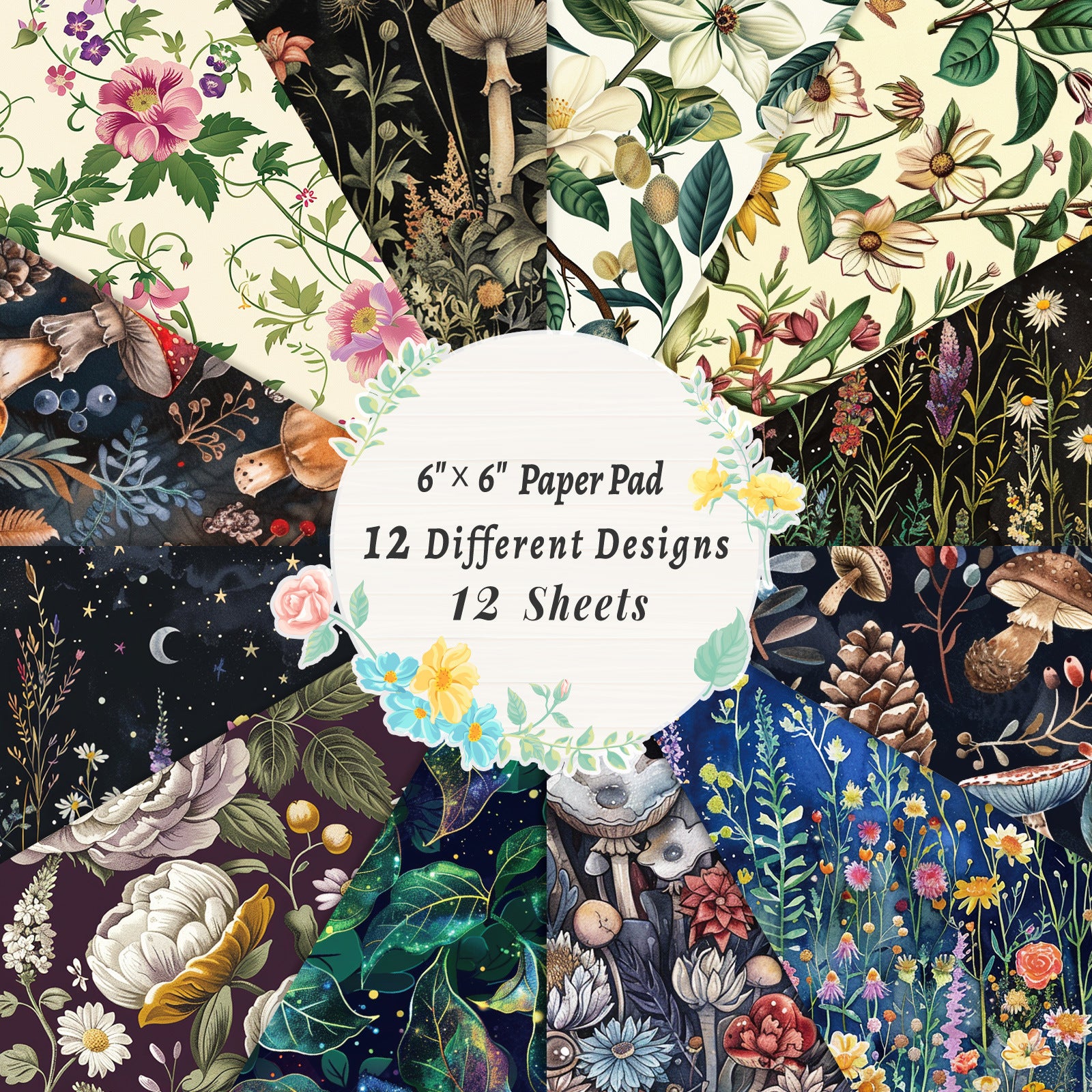 1017 Enchanted forest paper -12Pcs each pack