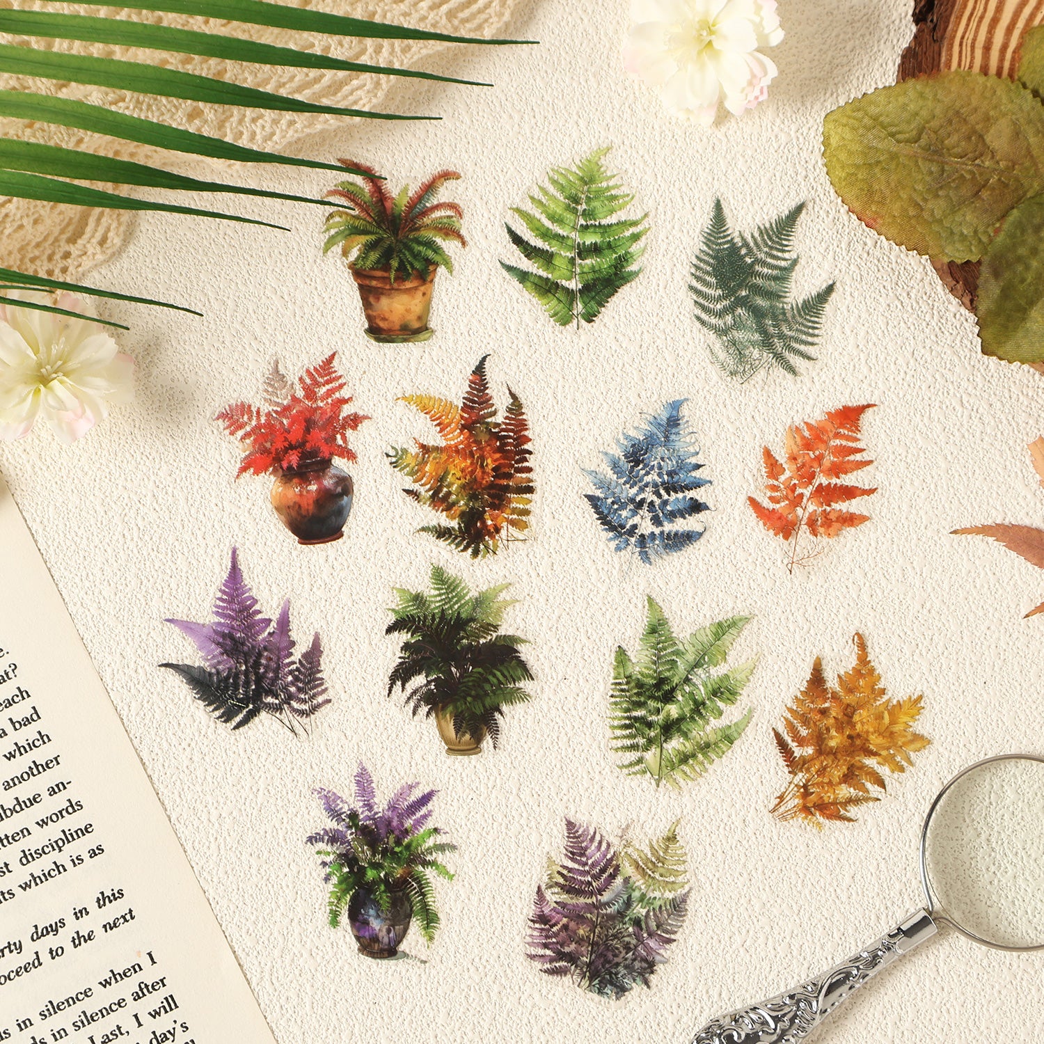 0703 Potted plants PET sticker -20Pcs each pack