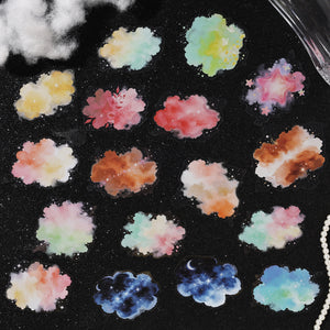 Colorful bloom stickers