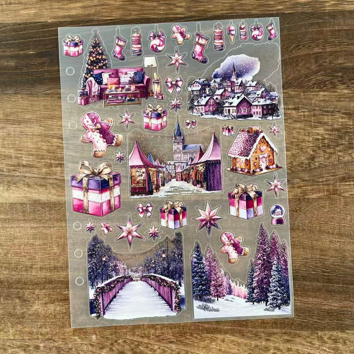 Full christmas (a) PET sticker sheet