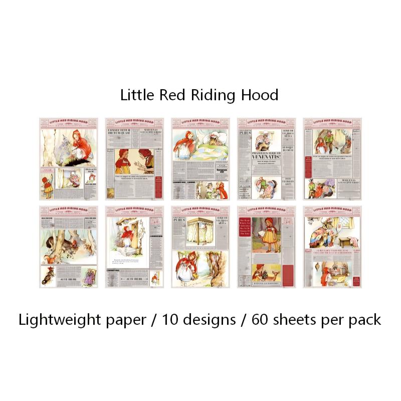Vintage Fairy Tale Weekly Paper -60Pcs each pack
