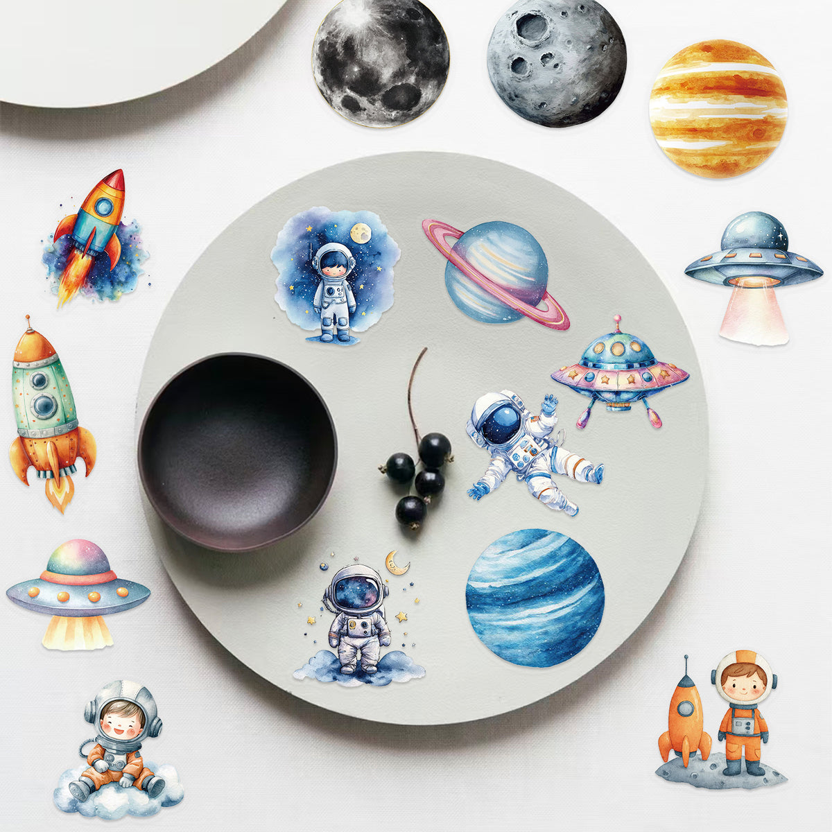 Cartoon Astronaut sticker size
