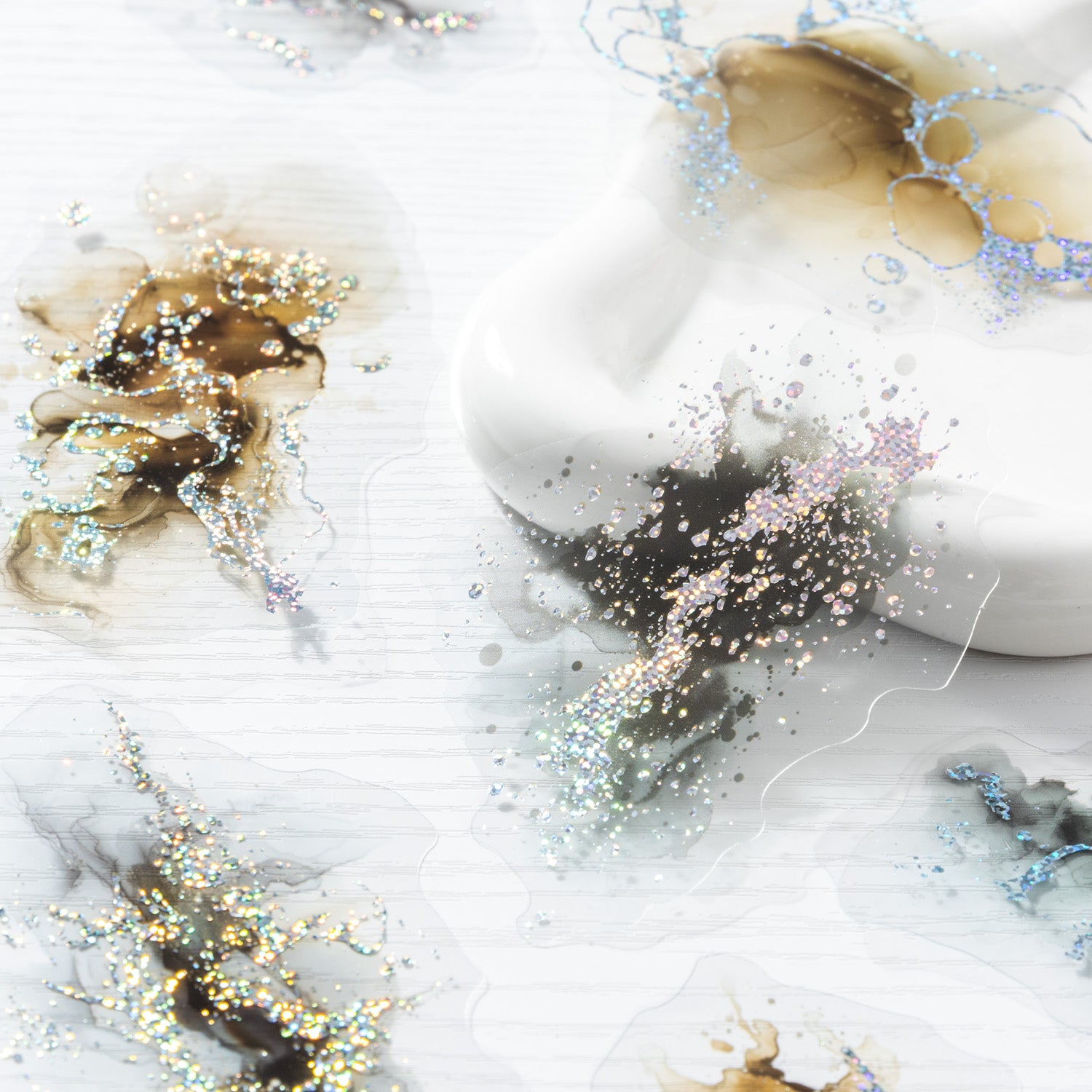 0615 Watercolor dyeing PET sticker -10Pcs each pack