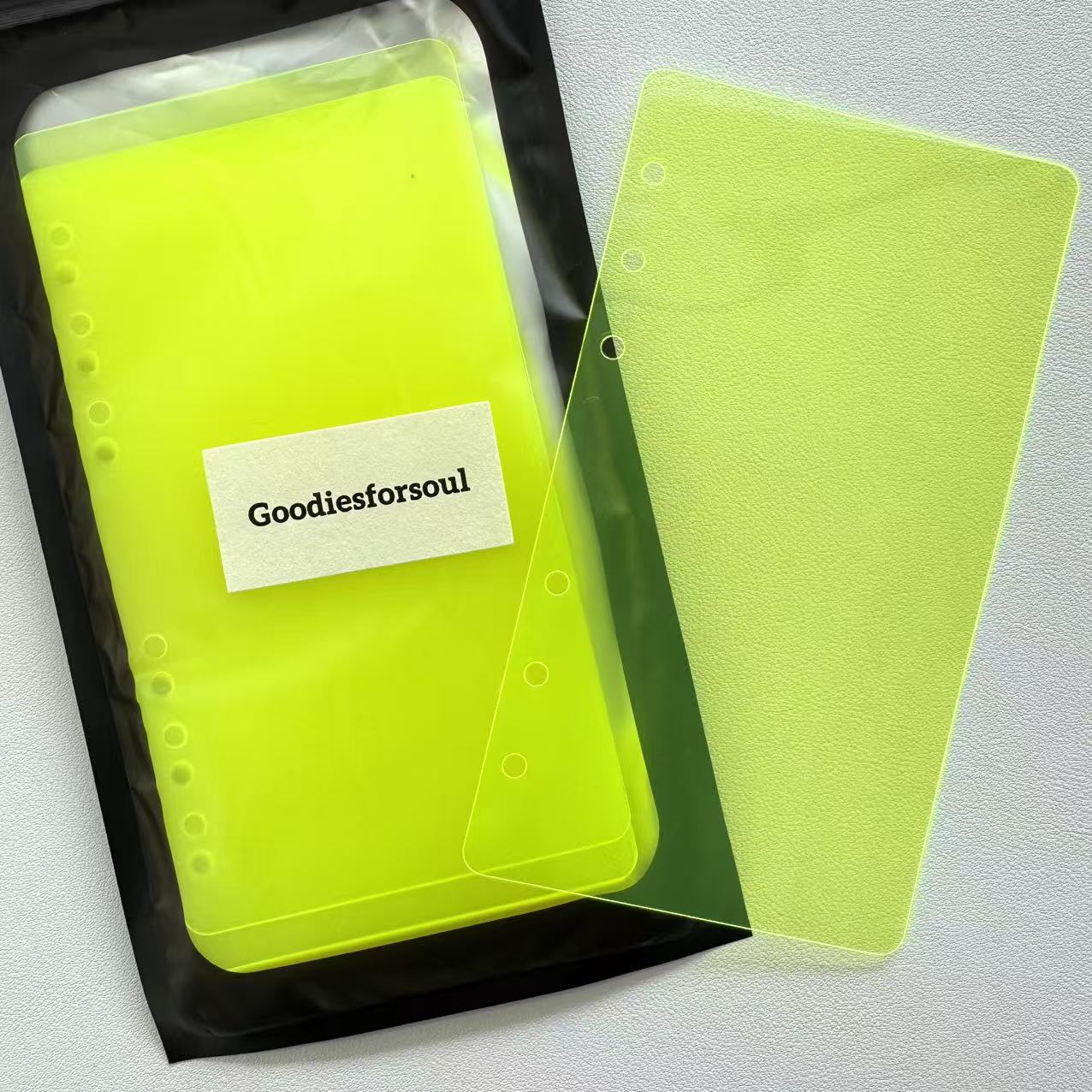 A6 colored clear plastic sheet 1 pack 20 sheets *please tear off the protective film on both sides before use