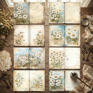 Vintage Daisy papers spread