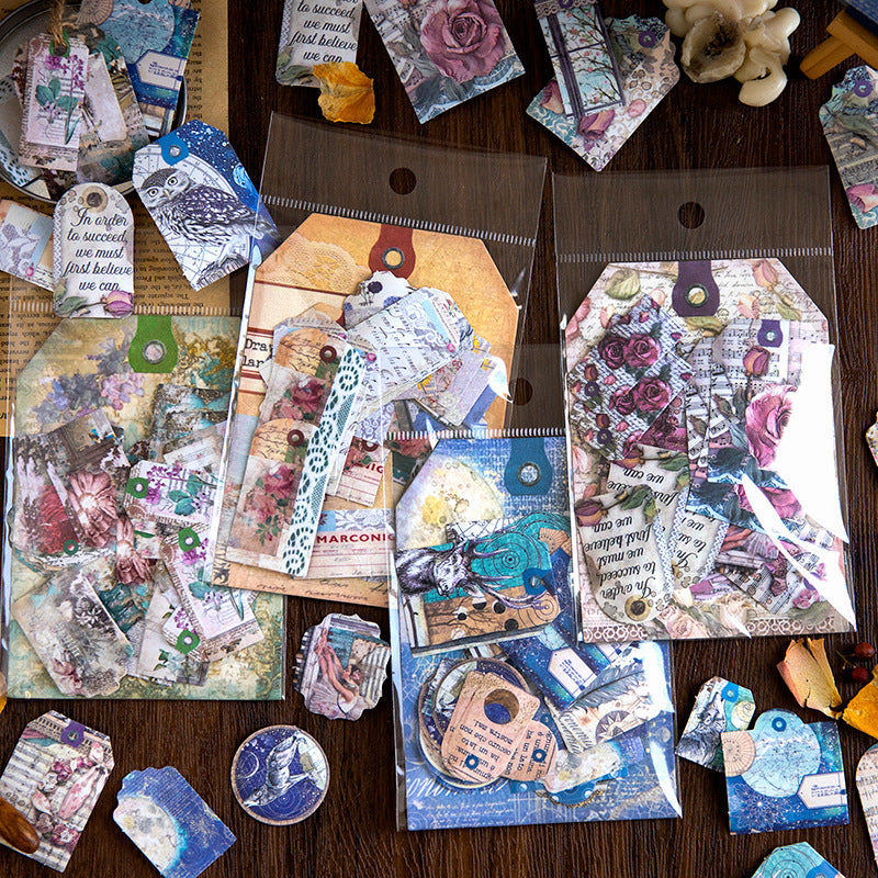 Vintage Wanderlust Longing Washi Stickers -45Pcs each pack