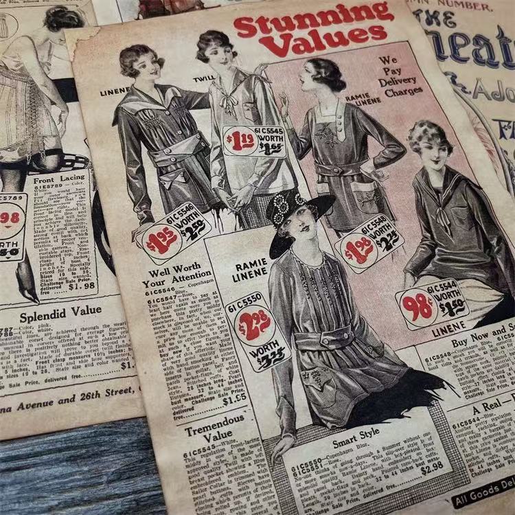 Vintage Letter Poster Hand-Dyed Paper -10Pcs each pack