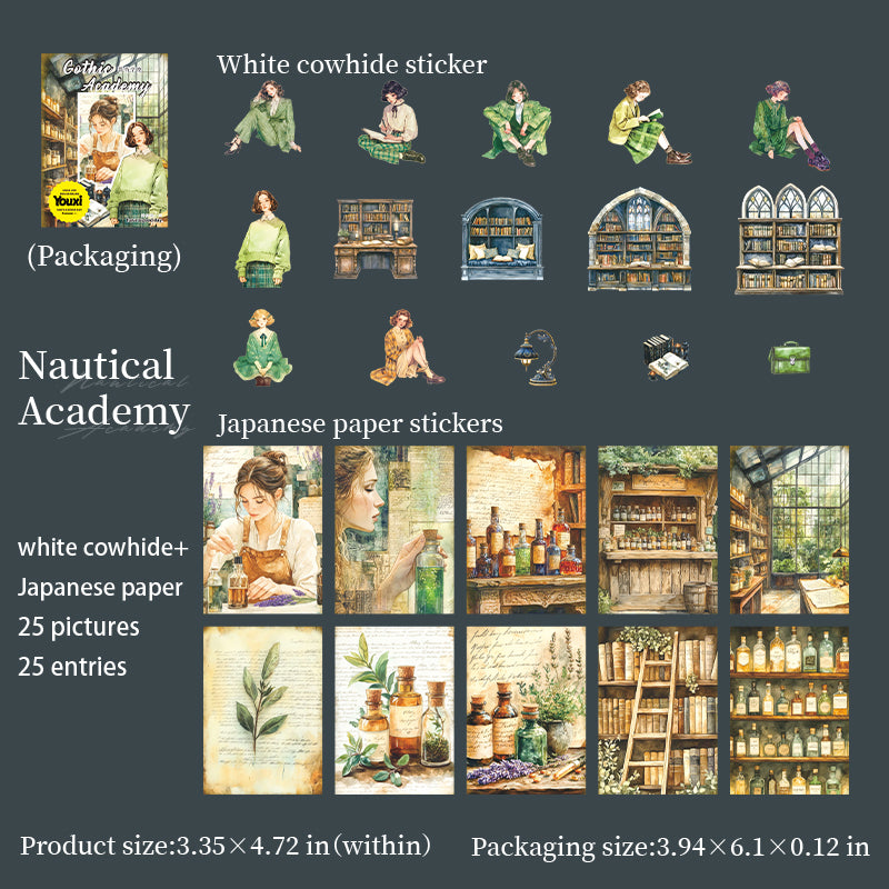 Gothic Academy Solid & Washi Mixed pack -25Pcs each pack