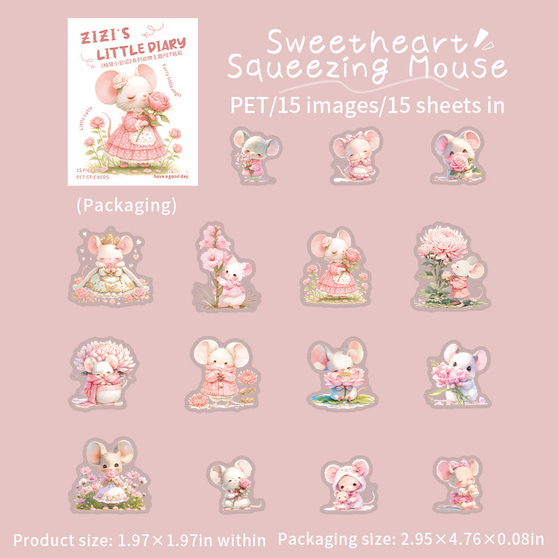 Hamster PET sticker -15Pcs each pack