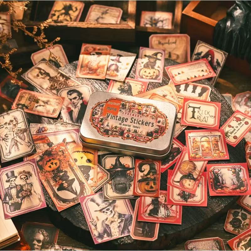 Vintage Halloween solid sticker -95Pcs each pack