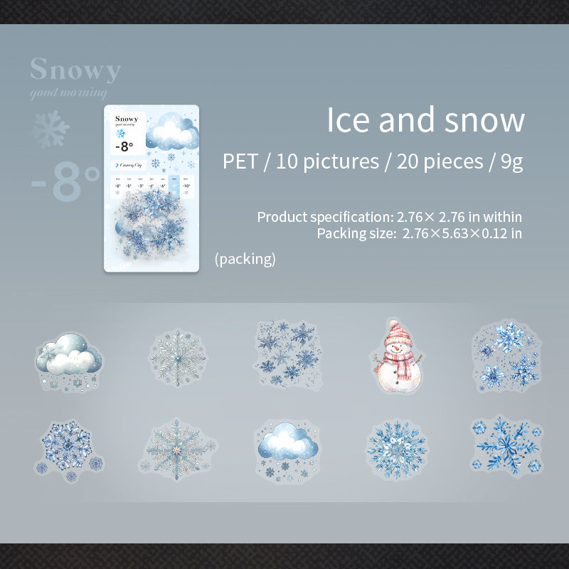 0222 Meteorological Series Stickers -20Pcs each pack