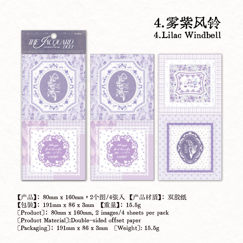 The Jacquard Duet Frame Paper Stickers -4Pcs each pack