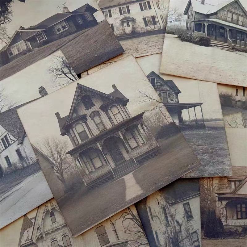 Vintage European and American Houses Hand-Dyed Paper -12Pcs each pack
