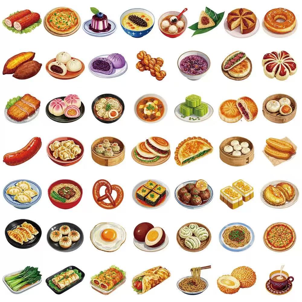 0608 50 Chinese cuisine PET sticker