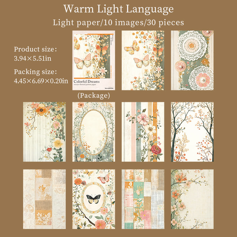 Colorful Dreams Paper -30Pcs each pack