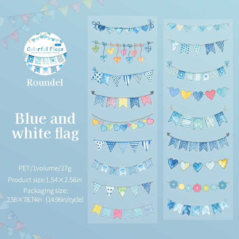 Colorful Flags PET Tape (6.5cm x 2m)