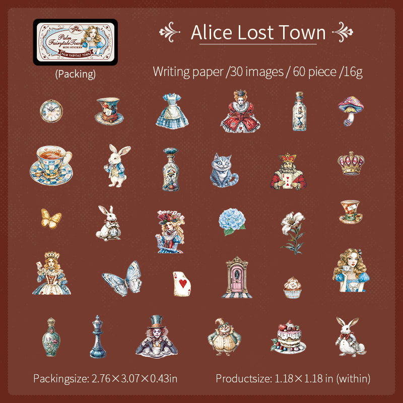 0830 Mini fairy tale town Sticker -60Pcs each pack