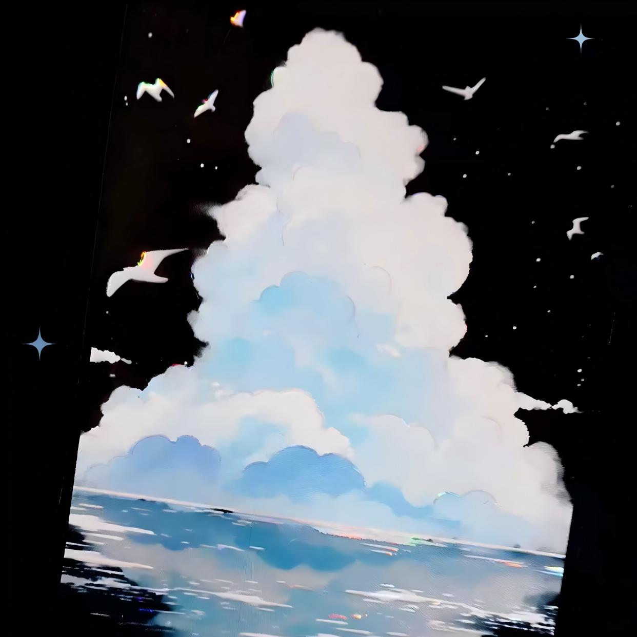 Mirror of Water and Clouds Shell Gloss PET Tape (7 x 100 cm) 1 loop