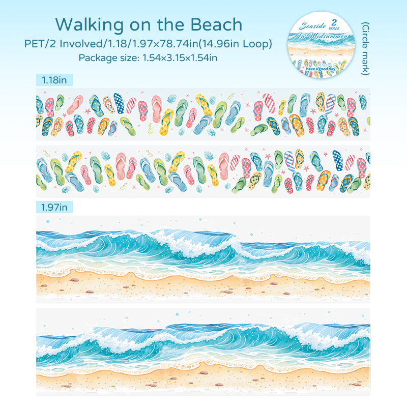 The seaside in midsummer PET tape -3CM/5CM*2M