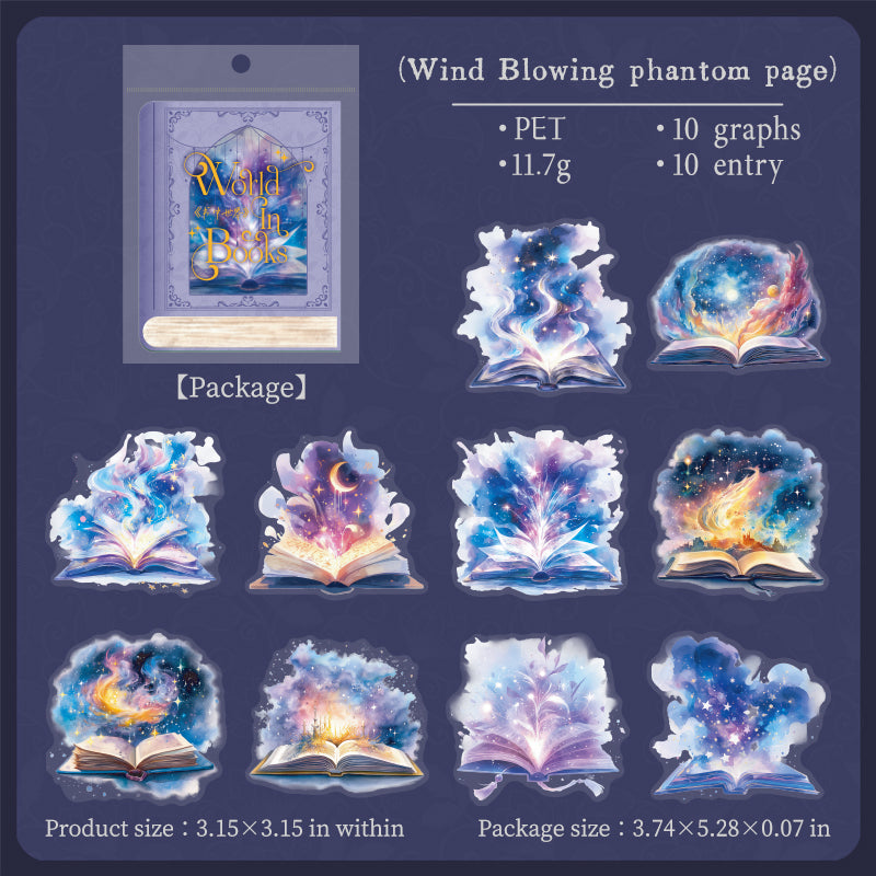 0226 World in books Series Stickers -10Pcs each pack