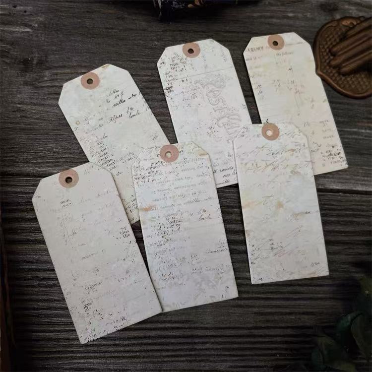Vintage English Cardstock -6Pcs each pack