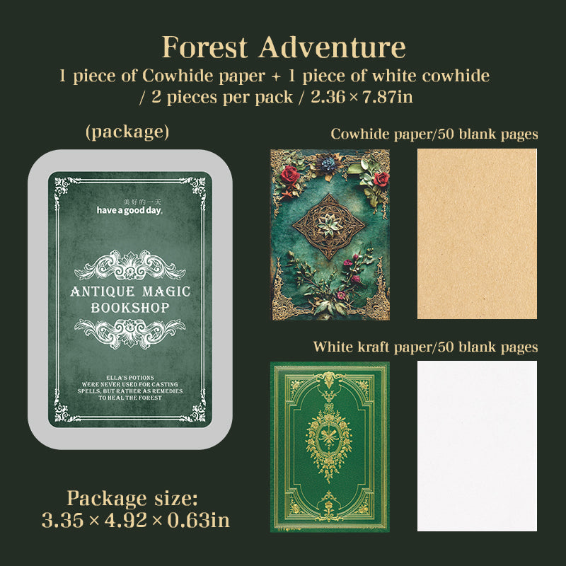 Mini vintage notebook tin box set (2 notebooks)