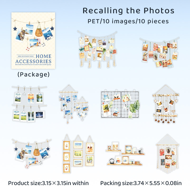 Home accessories PET Stickers -10Pcs each pack