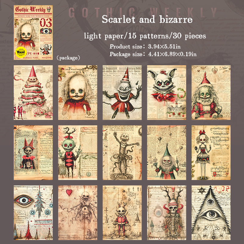 Dark Weekly paper -30Pcs each pack