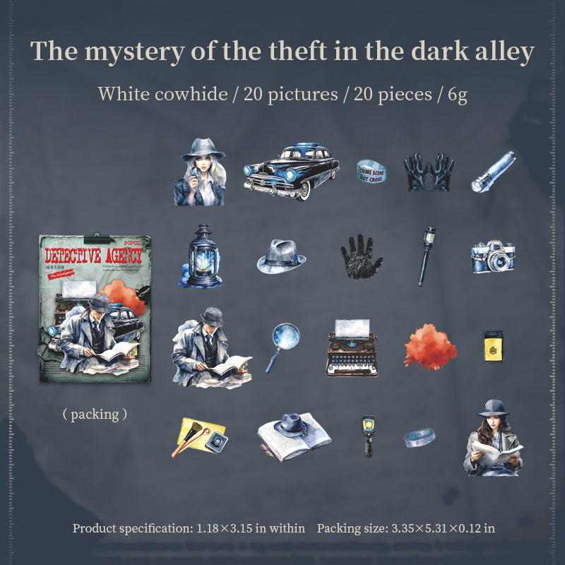 0823 Charlie detective agency Solid Sticker -20Pcs each pack