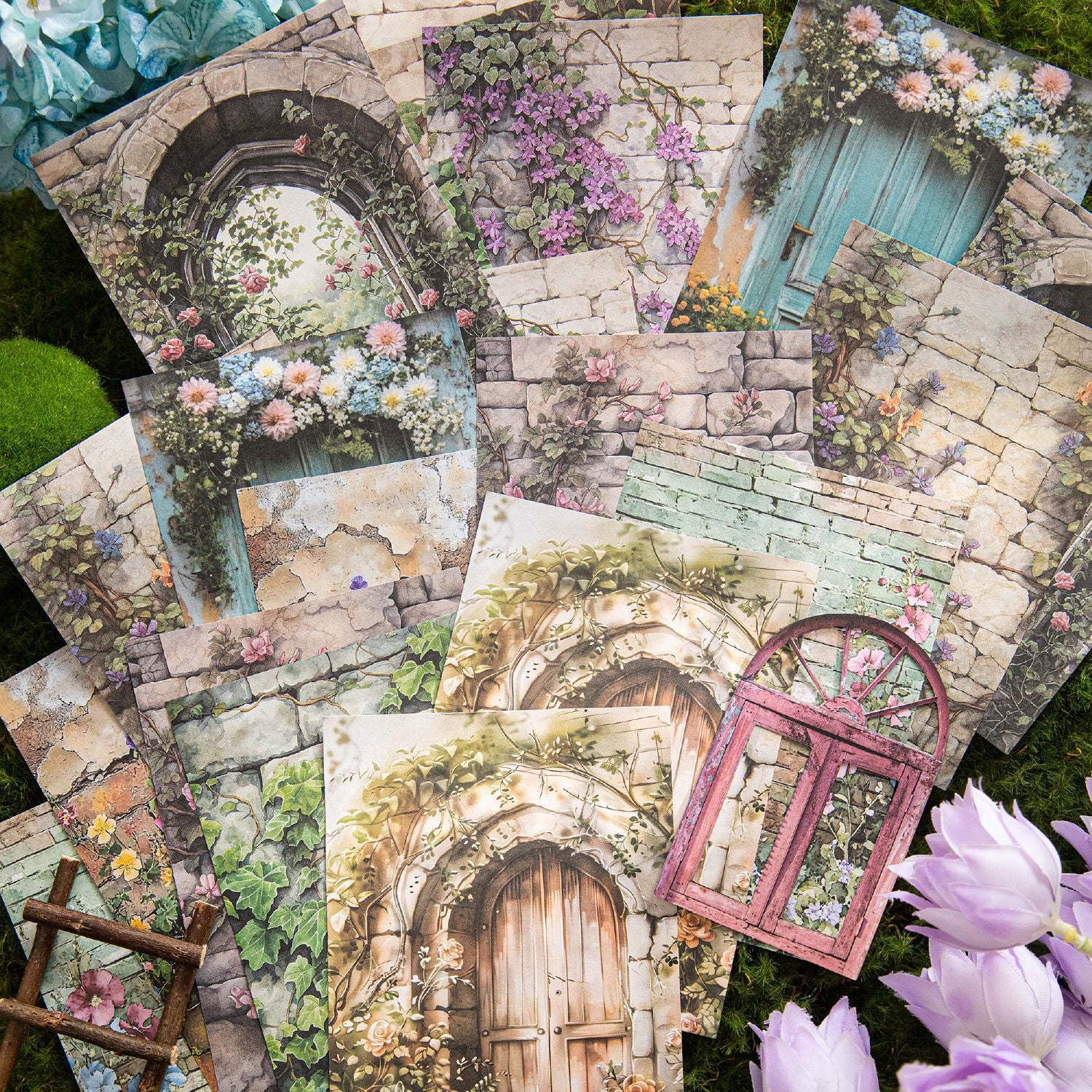 0524 Natural landscape Solid Paper -30Pcs each pack