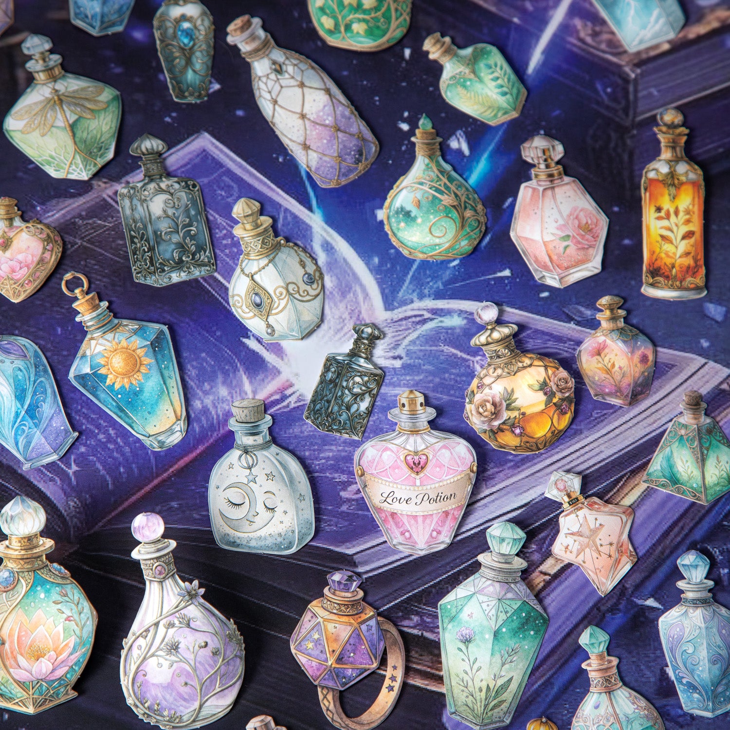 0715 Magic bottle PET sticker -15Pcs each pack