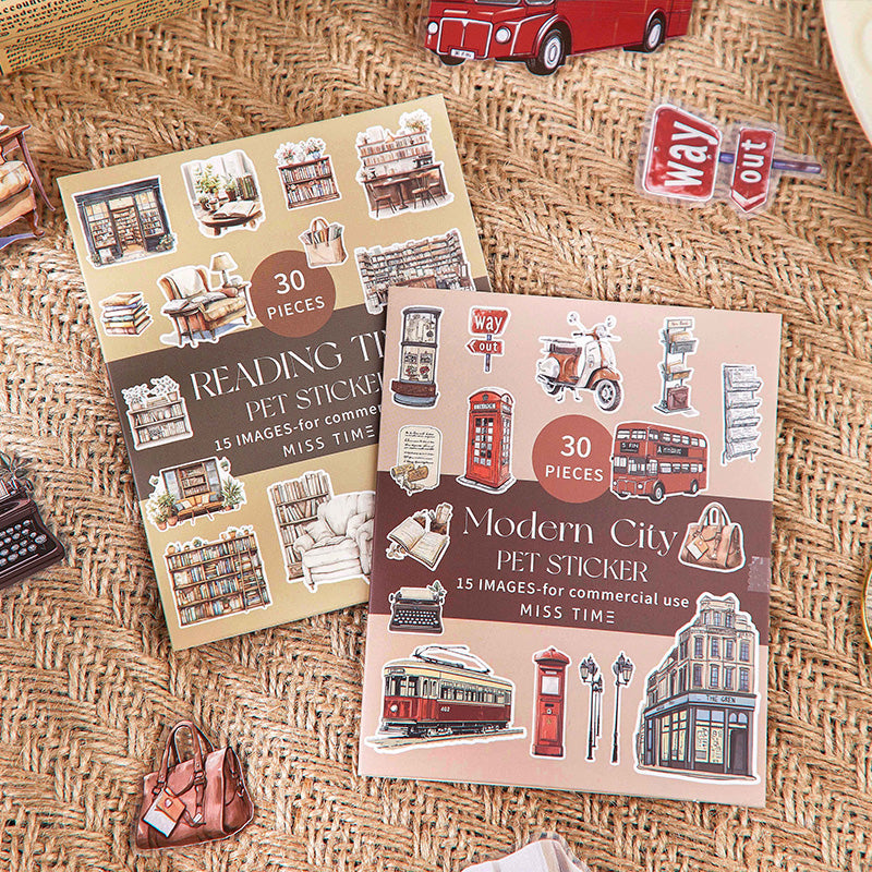 0628 Corner of time PET sticker -30Pcs each pack