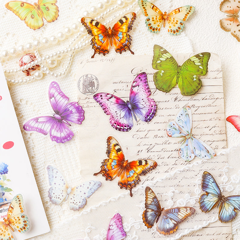 0619 Butterfly PET Sticker -40Pcs each pack
