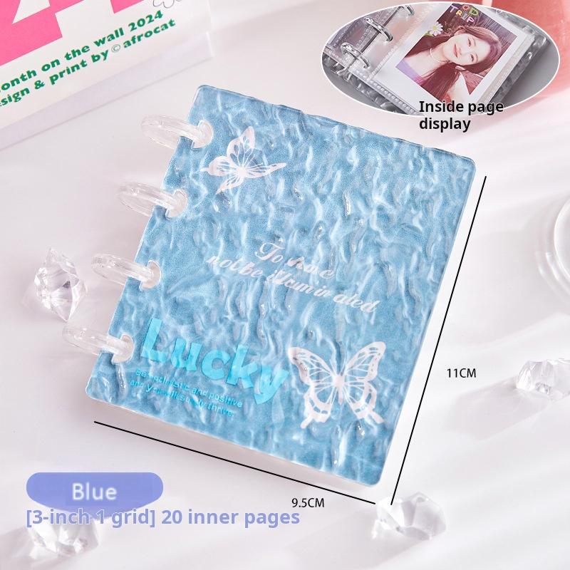 0623 Water Ripple blue Butterfly ATC Storage Book