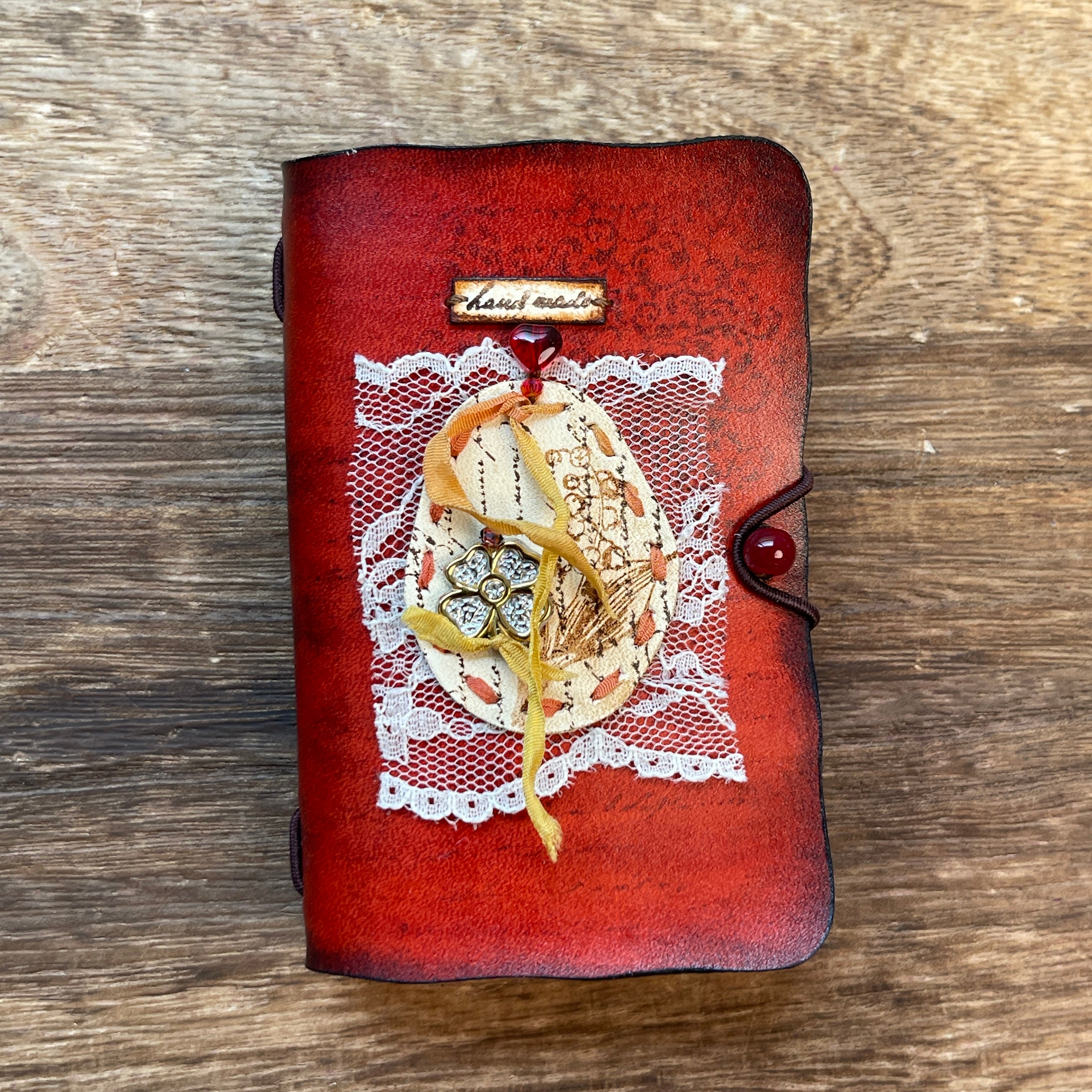 Handmade leather small journal