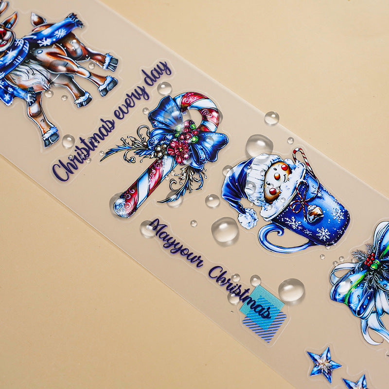 T-128- Blue Christmas tape set *pre-cut