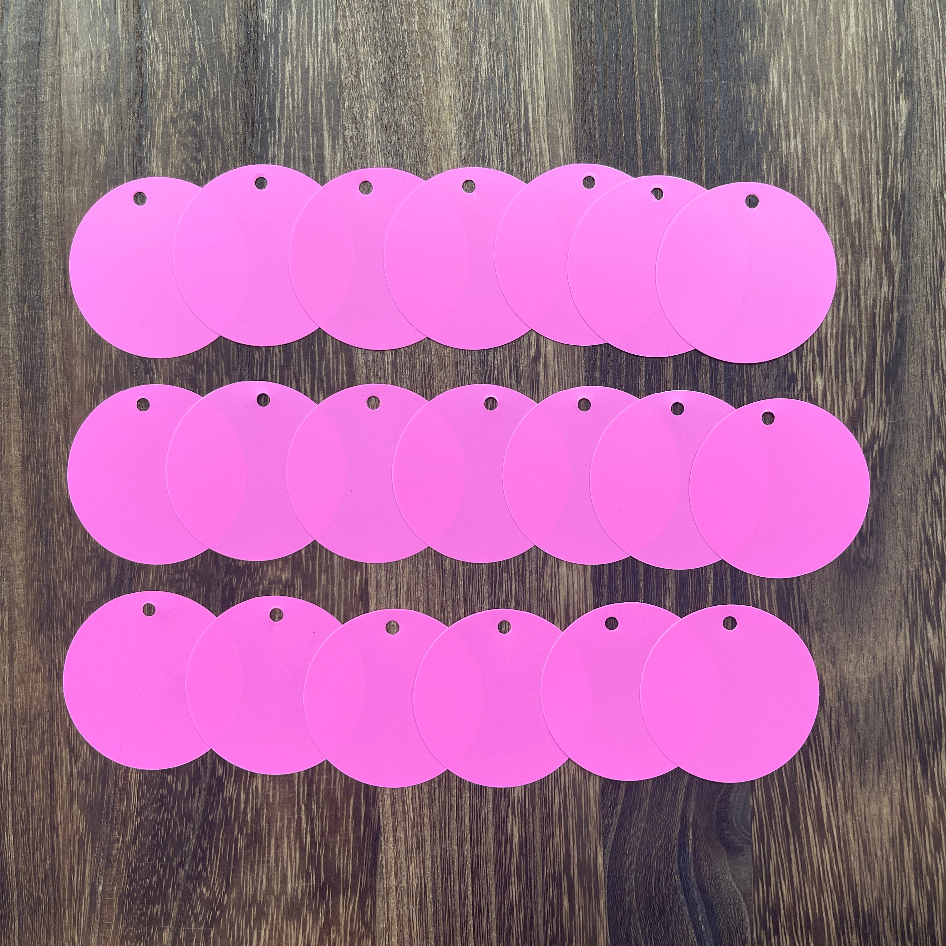 Round plastic tag Width 5 cm 1 pack 20pcs