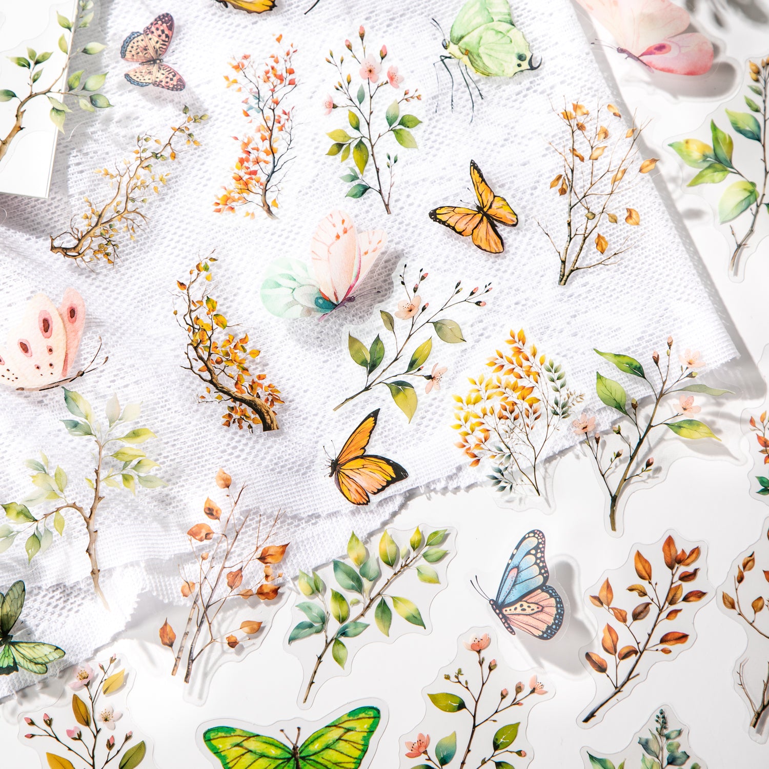 0513 Butterfly and flower PET Sticker