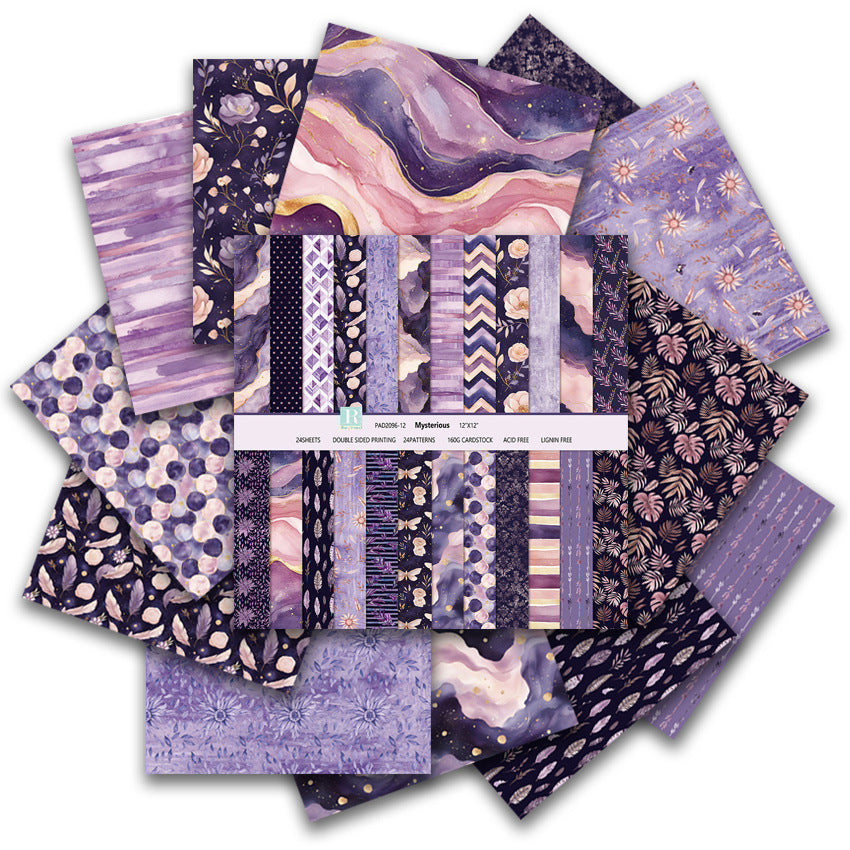 Bohemian double-sided pattern background paper 12 inch