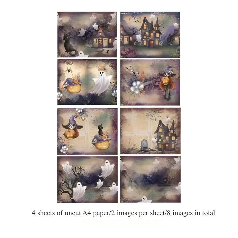 A4 Halloween Ghost Pumpkin paper – view 4