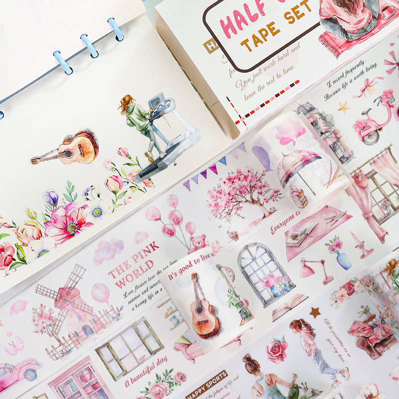 T-126- Pink Time Tape Set *pre-cut